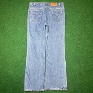Vintage 90s Levi’s Orange Tab Jeans, Size 38x32, Bootcut Denim Pants Levis 517